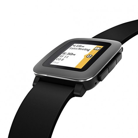 Pebble Time smartwatch black 6
