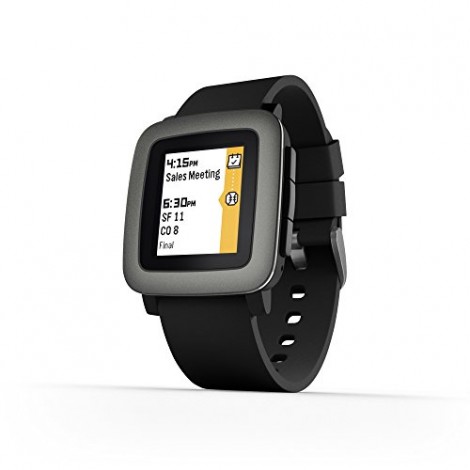 Pebble Time smartwatch black 1