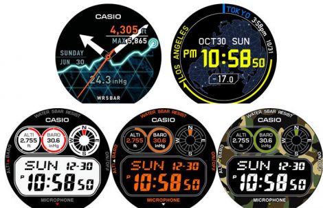Casio WSD F10 watch faces